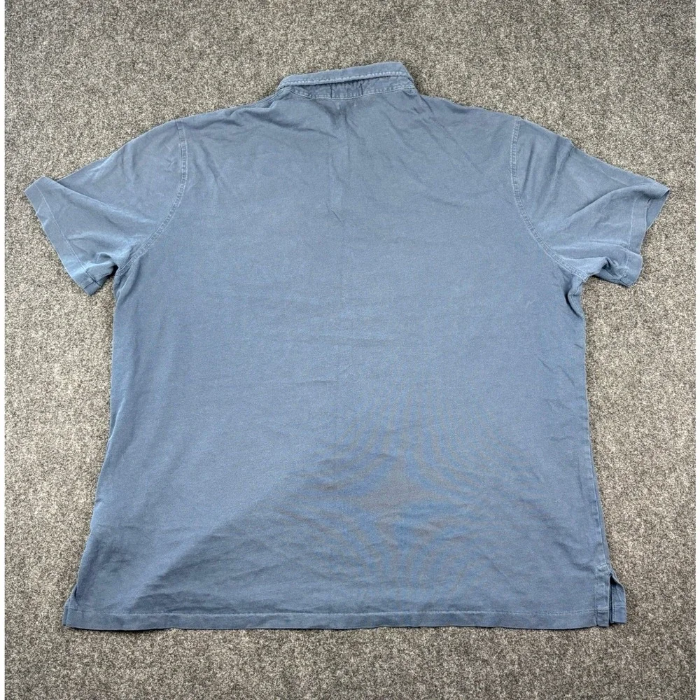 Polo Ralph Lauren Mens XL Blue Classic Fit Cotton Jersey Pocket Polo Shirt